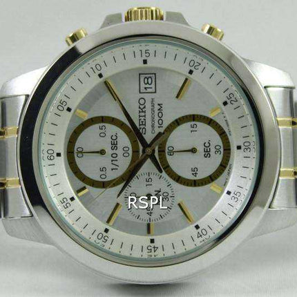 Orologio da uomo Seiko Cronografo al quarzo bicolore SKS447 SKS447P1 SKS447P