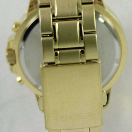 Seiko Cronografo al quarzo tono oro quadrante SKS450P1 SKS450P SKS450