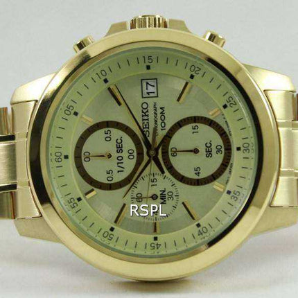 Seiko Cronografo al quarzo tono oro quadrante SKS450P1 SKS450P SKS450
