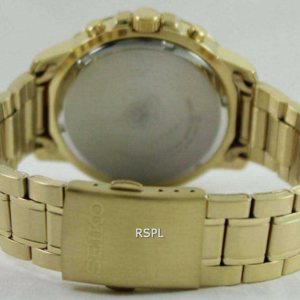 Seiko Cronografo al quarzo tono oro quadrante SKS450P1 SKS450P SKS450