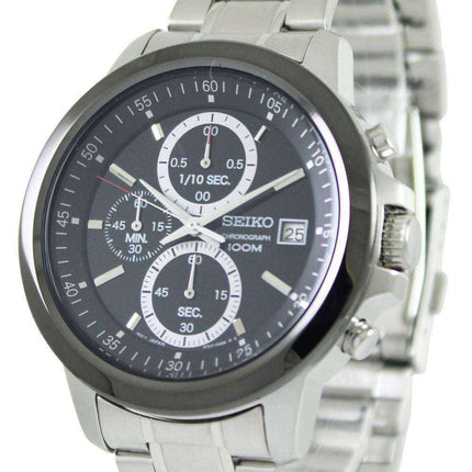 Seiko Cronografo al quarzo quadrante nero SKS451P1 SKS451P SKS451