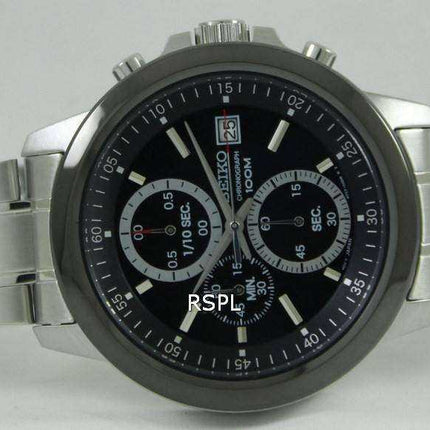 Seiko Cronografo al quarzo quadrante nero SKS451P1 SKS451P SKS451