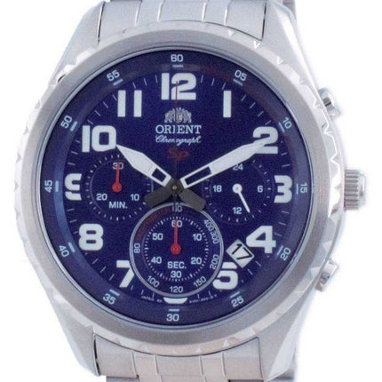 Orologio da uomo Orient SP quadrante blu cronografo al quarzo SKV01002D0