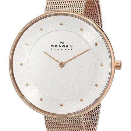 Skagen Silver Dial Bracciale in oro rosa tono su tono SKW2142 Orologio da donna