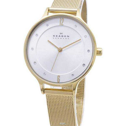 Skagen Anita Gold Tone Mesh Bracelet Crystallized SKW2150 Orologio da donna
