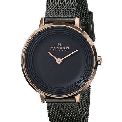 Skagen Ditte quarzo quadrante grigio cinturino in maglia SKW2277 orologio da donna