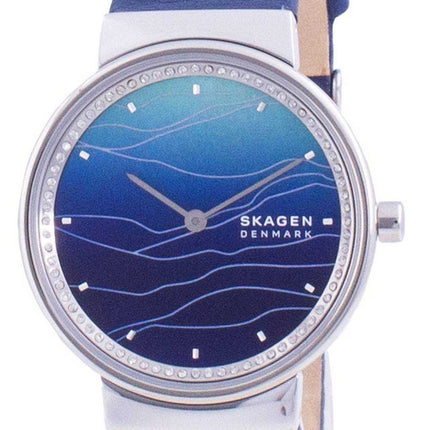 Orologio da donna Skagen Annelie quadrante blu cinturino in pelle al quarzo SKW2903