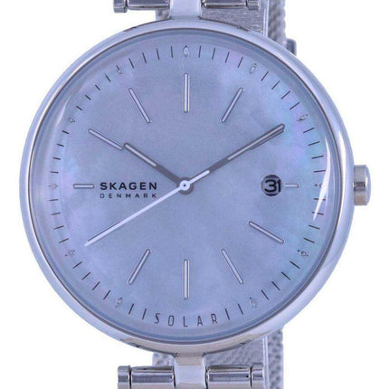 Skagen Karolina Orologio da donna con quadrante in madreperla in acciaio inossidabile solare SKW2979