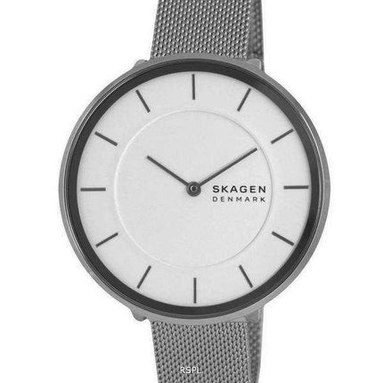 Orologio da donna Skagen Gitte in acciaio inossidabile con quadrante bianco al quarzo SKW3016