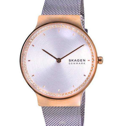 Orologio da donna Skagen Freja con accenti di cristallo in acciaio inossidabile con quadrante argentato al quarzo SKW3017