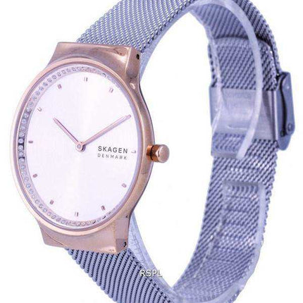 Orologio da donna Skagen Freja con accenti di cristallo in acciaio inossidabile con quadrante argentato al quarzo SKW3017