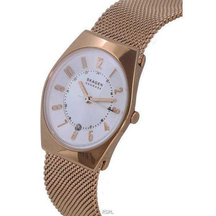 Orologio da donna Skagen Grenen Lille quadrante argento oro rosa quarzo SKW3035
