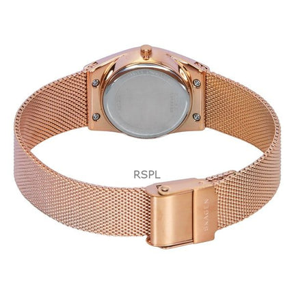 Orologio da donna Skagen Grenen Lille in acciaio inossidabile color oro rosa con quadrante bianco e solare SKW3078