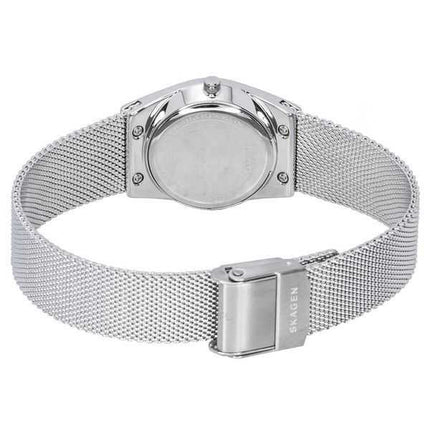 Skagen Grenen Lille Orologio da donna con cinturino in maglia di acciaio inossidabile ad energia solare quadrante blu SKW3080