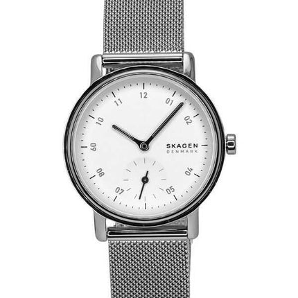 Orologio da donna Skagen Kuppel Lille in acciaio inossidabile con quadrante bianco al quarzo SKW3100