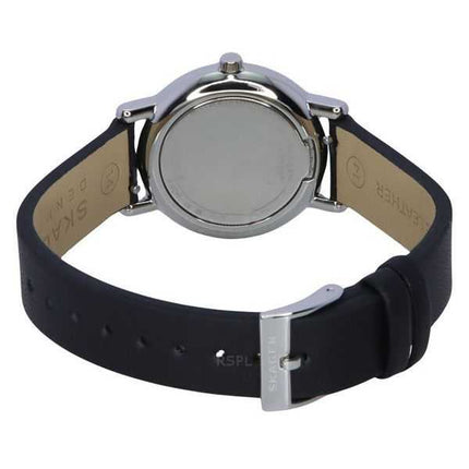 Orologio da donna Skagen Signatur Lille con cinturino in pelle e quadrante bianco al quarzo SKW3120