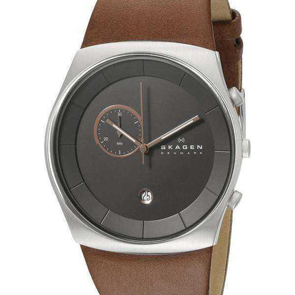 Orologio da uomo Skagen Havene Chronograph in quarzo cinturino in pelle SKW6085