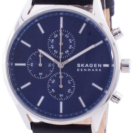 Orologio da uomo Skagen Holst cronografo con quadrante blu al quarzo SKW6606