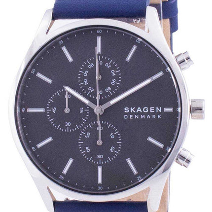 Orologio da uomo Skagen Holst con cinturino in pelle al quarzo SKW6653