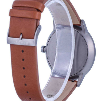Orologio da uomo Skagen Henriksen in pelle con quadrante blu al quarzo SKW6755