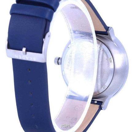 Orologio da uomo automatico Skagen Ancher Skeleton in pelle quadrante grigio SKW6768 automatico