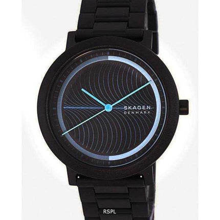 Orologio da uomo Skagen Aaren Tide Ocean Materiale quadrante nero al quarzo SKW6769 maschile