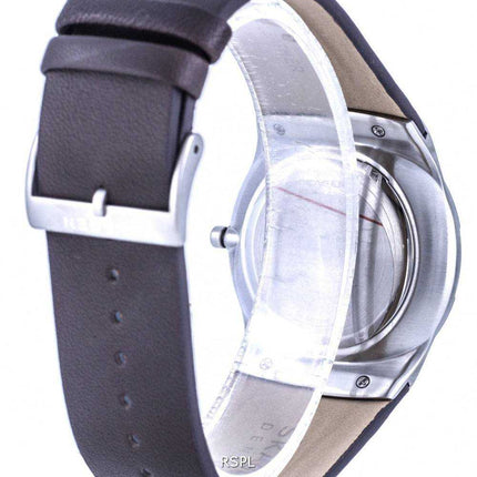 Orologio da uomo Skagen Melbye in pelle quadrante grigio quarzo SKW6785
