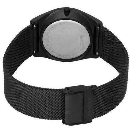 Orologio da uomo Skagen Grenen Solar Halo Midnight in maglia di acciaio inossidabile con quadrante nero SKW6874