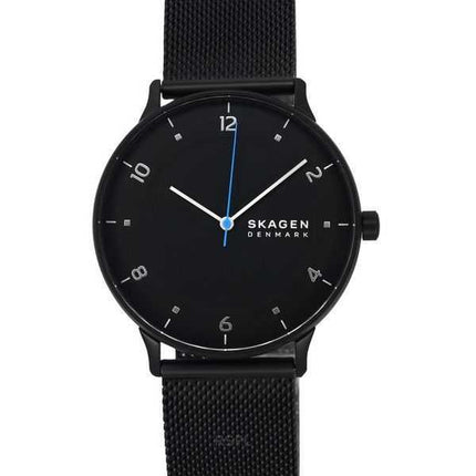 Orologio da uomo Skagen Riis Midnight in acciaio inossidabile con quadrante nero al quarzo SKW6886