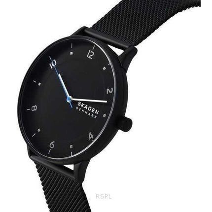 Orologio da uomo Skagen Riis Midnight in acciaio inossidabile con quadrante nero al quarzo SKW6886