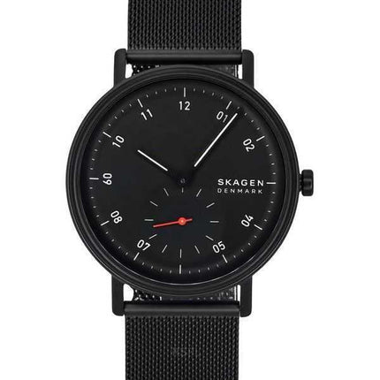 Orologio da uomo Skagen Kuppel in acciaio inossidabile con quadrante nero al quarzo SKW6892