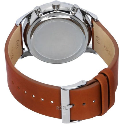 Orologio da uomo Skagen Holst Cronografo Cinturino in pelle Quadrante blu Quarzo SKW6916