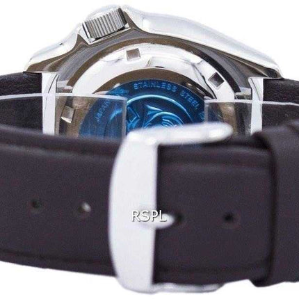 Seiko Automatic Diver's Ratio Orologio da uomo in pelle marrone scuro SKX007J1-LS11 200M