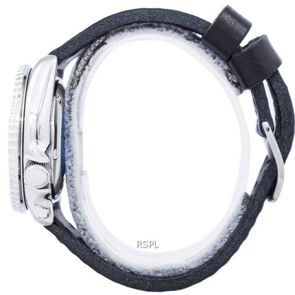 Orologio da sub Seiko Automatic Diver Black Leather SKX007J1-LS8 200M - Orologio da uomo