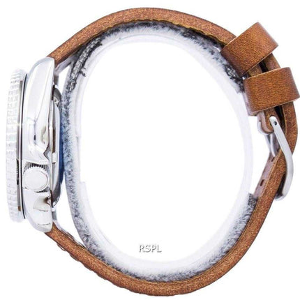 Orologio da sub Seiko Automatic Diver Brown Leather SKX007J1-LS9 200M - Orologio da uomo