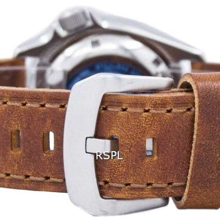 Orologio da sub Seiko Automatic Diver Brown Leather SKX007J1-LS9 200M - Orologio da uomo