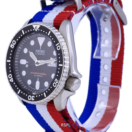 Orologio da uomo Seiko Automatic Diver's Japan Made in poliestere SKX007J1-var-NATO25 200M