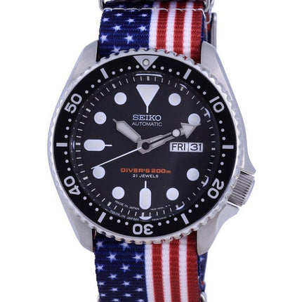 Orologio da uomo Seiko Automatic Diver's Japan Made in poliestere SKX007J1-var-NATO27 200M