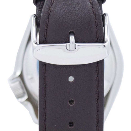 Orologio da uomo Seiko Automatic Diver's 200M Ratio in pelle marrone scuro SKX007K1-LS11