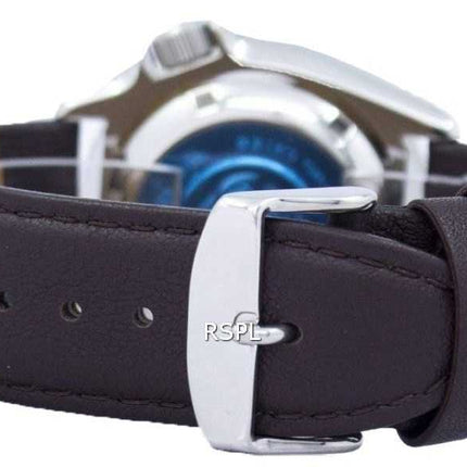 Orologio da uomo Seiko Automatic Diver's 200M Ratio in pelle marrone scuro SKX007K1-LS11