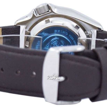 Orologio da uomo Seiko Automatic Diver's 200M Ratio in pelle marrone scuro SKX007K1-LS11