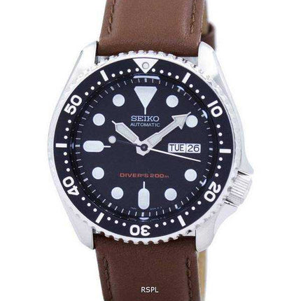 Orologio da uomo Seiko Automatic Diver's 200M Ratio in pelle marrone SKX007K1-LS12