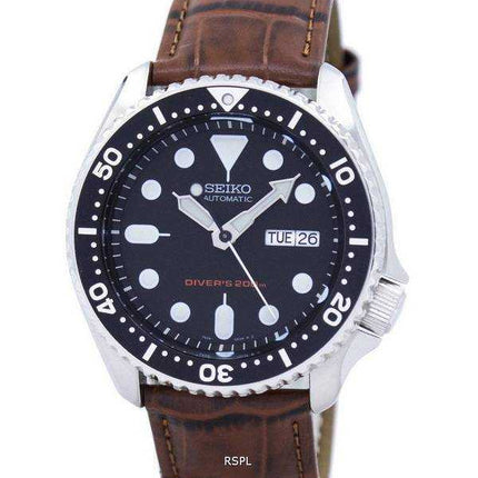 Orologio da uomo Seiko Automatic Diver's 200M Ratio in pelle marrone SKX007K1-LS7