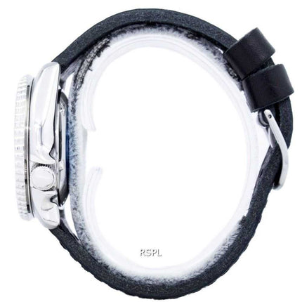 Orologio da uomo Seiko Automatic Diver's 200M Ratio in pelle nera SKX007K1-LS8