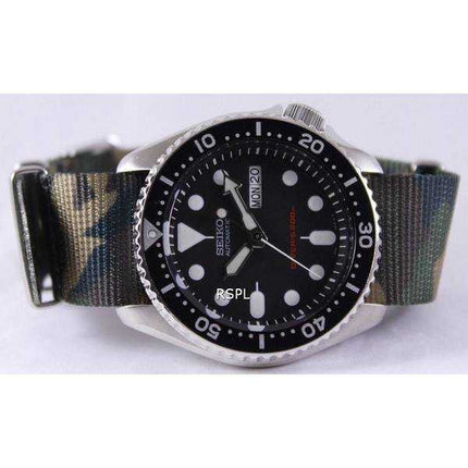 Orologio da uomo Seiko Automatic Diver 200M Army NATO Strap SKX007K1-NATO5
