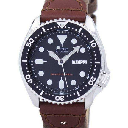 Orologio da uomo con cinturino in pelle Seiko Automatic Diver SKX007K1-NS1 200M