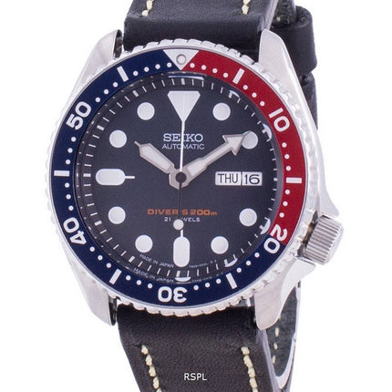 Orologio da uomo Seiko Automatic Diver con quadrante nero SKX009J1-var-LS16 200M