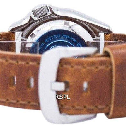 Orologio da sub Seiko Automatic Diver in pelle marrone Orologio da uomo SKX009J1-LS9 200M