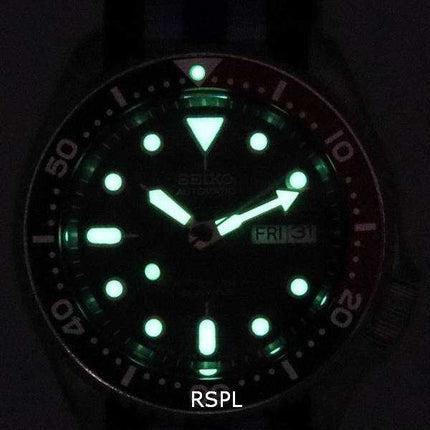 Orologio da uomo Seiko quadrante blu automatico Diver SKX009J1-var-NATO20 200M