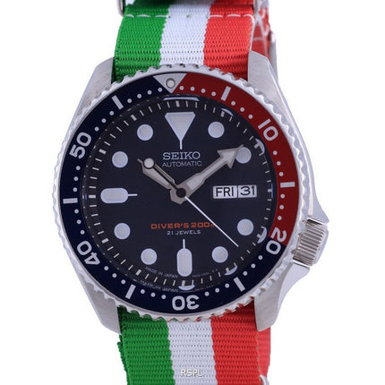 Orologio da uomo in poliestere Seiko Automatic Diver&#39;s Japan Made SKX009J1-var-NATO23 200M